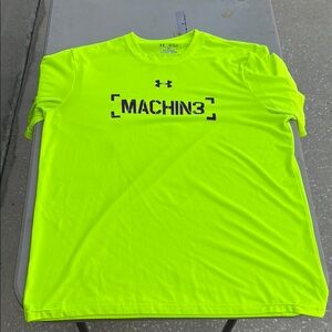 Under Armour Neon Green Short Sleeve MACHIN3 Combine Training Tee size L